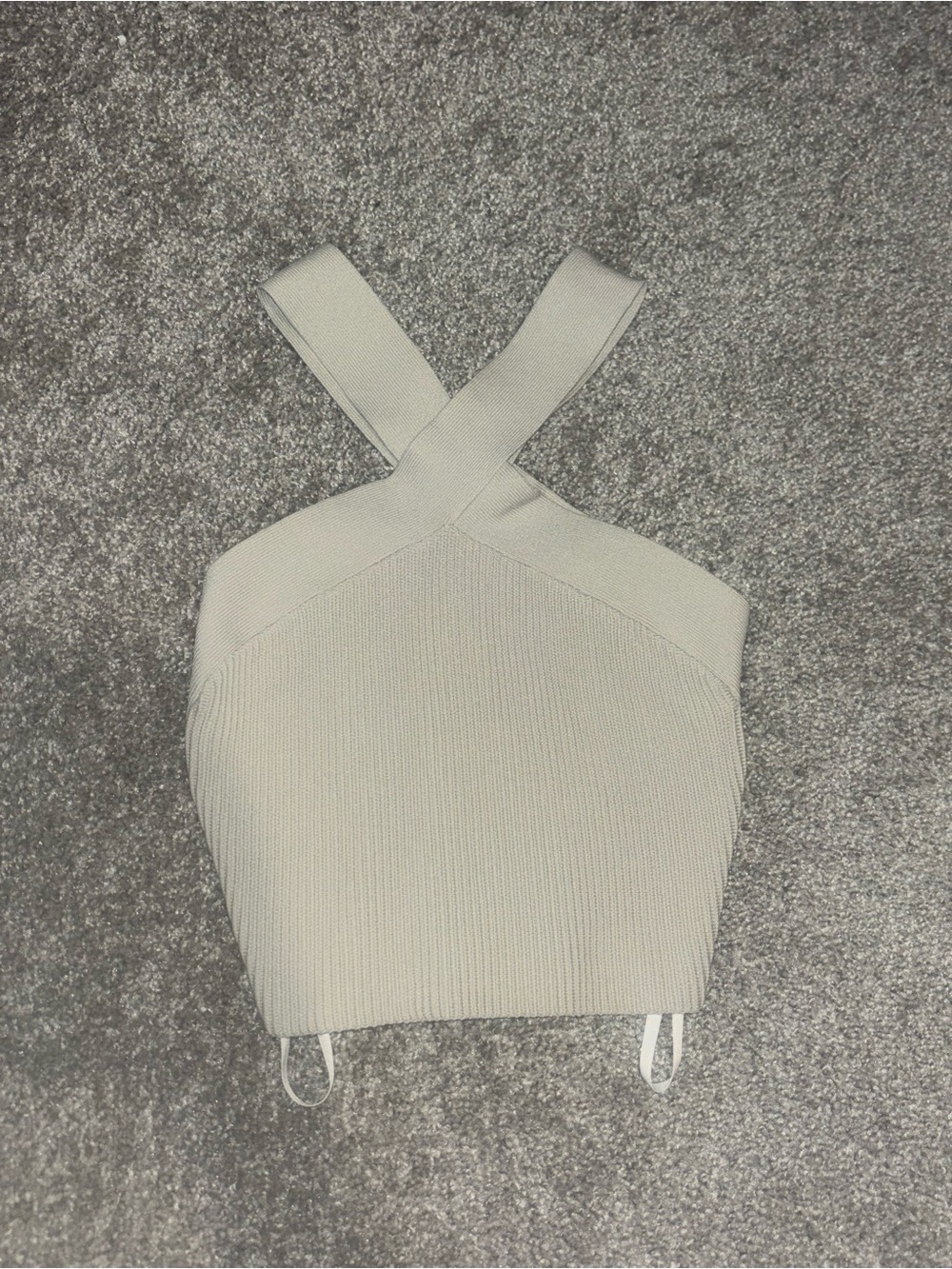Aritzia Cross-Back Knit Crop Top